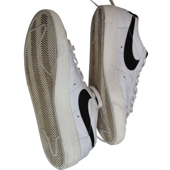 Nike Blazer Low Leather Sneakers White & Black 8.5 - Picture 9 of 10